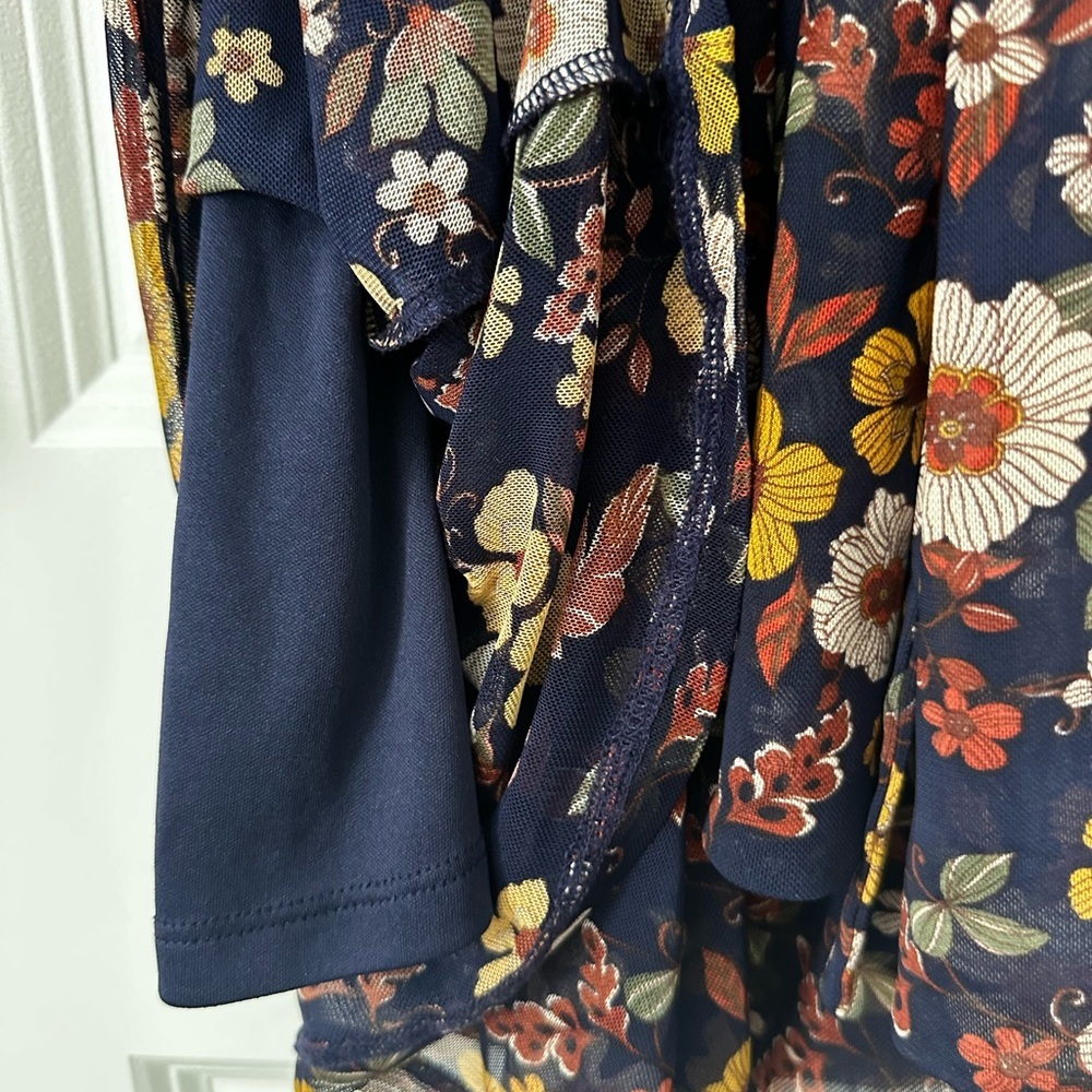 Inspired Hearts Long Sleeve Mini Dress Vintage Floral Print - Picture 5 of 5